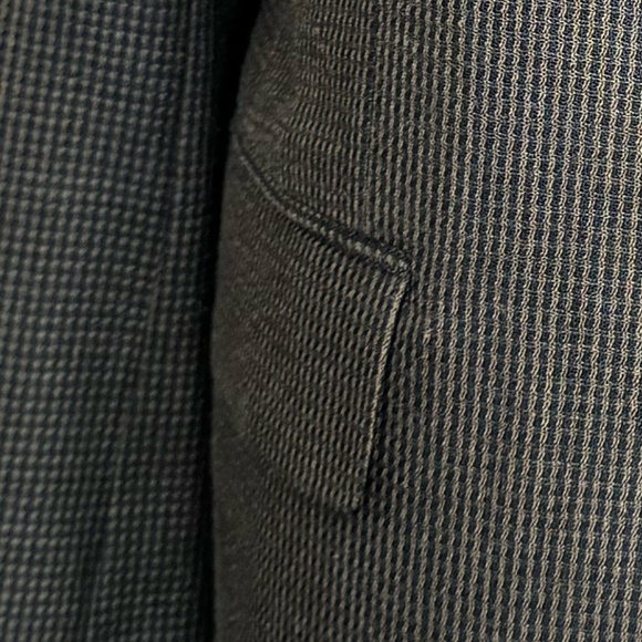 Size 40 Brown / black mini checkered 2 button jacket - Picture 5 of 5